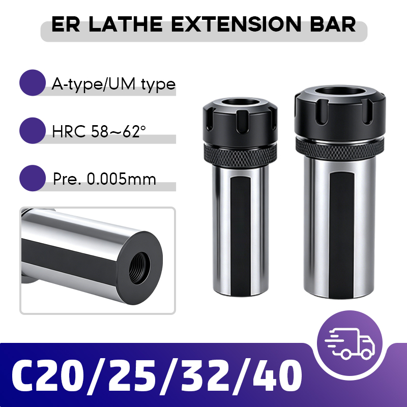 Parting Tool Lathe - Variable Diameter Straight Shank ER Extension