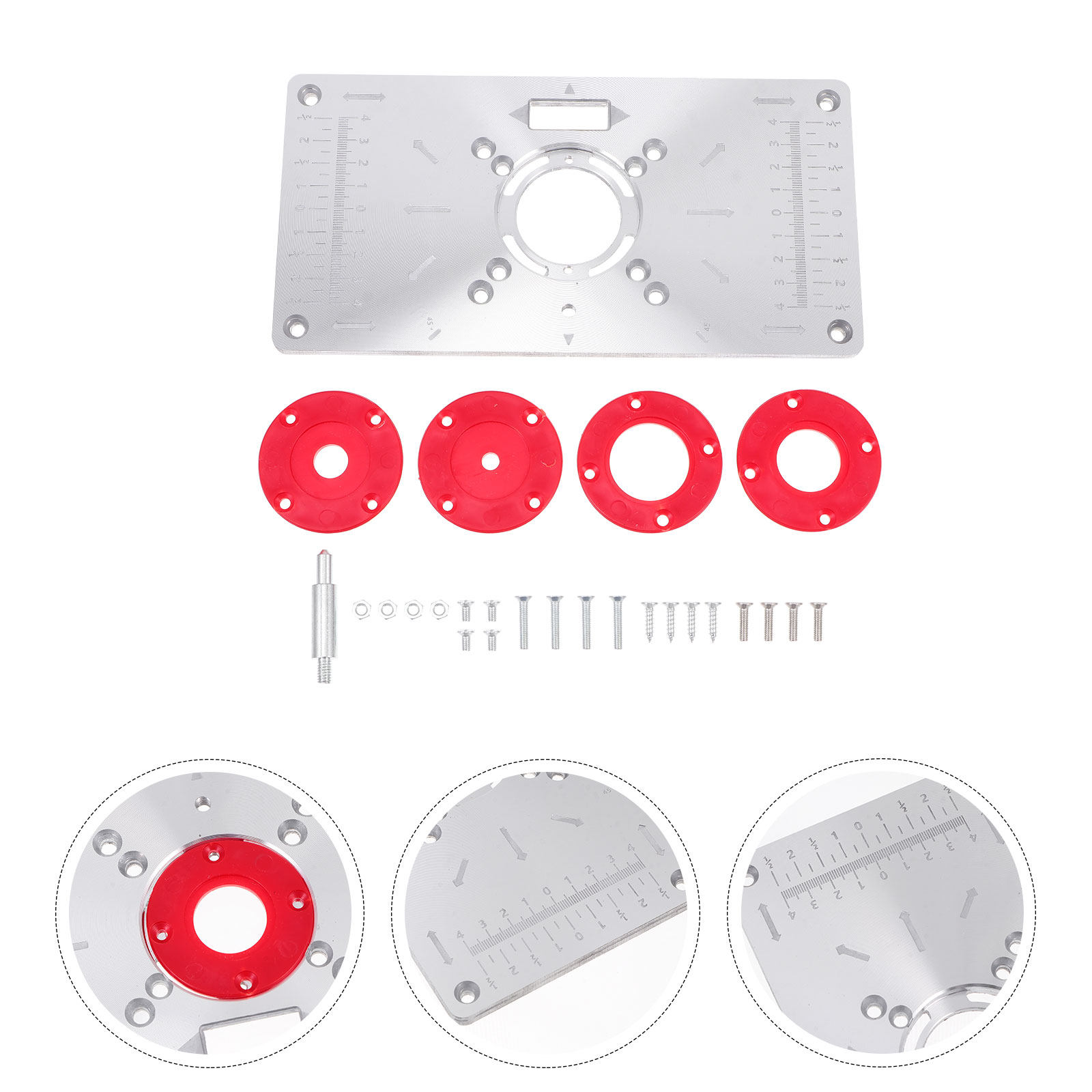 Woodworking Machinery - Aluminum Alloy Router Table Insert Plate