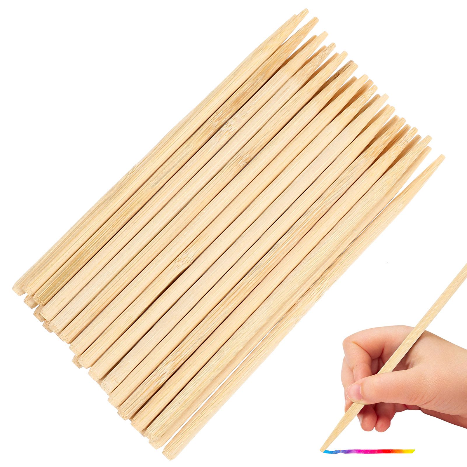30pcs Scratch Bamboo Pens Wax  - Woodworking Kids Toys 评论和价格