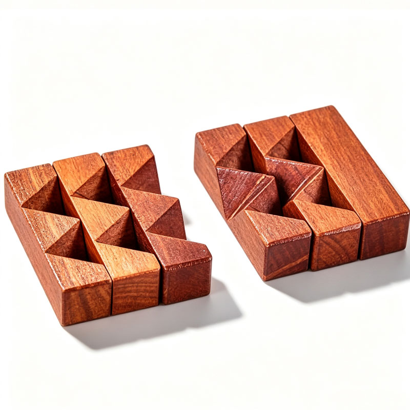 Wooden Knot Puzzle IQ Logic Tr - Woodworking Kids Toys 评论和价格