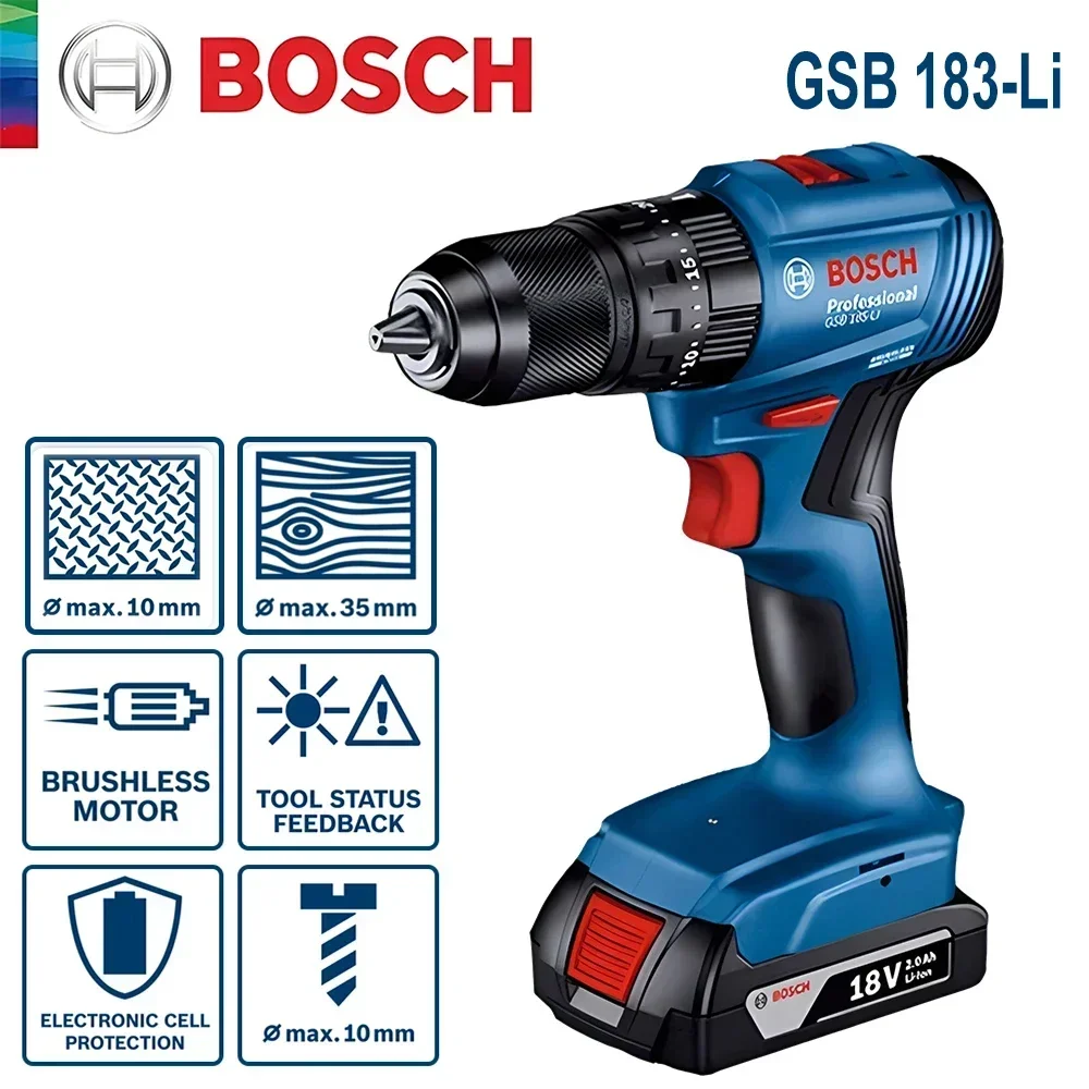 Bosch GSB183-LI 18V Cordless I - Woodworking Diy 评论和价格