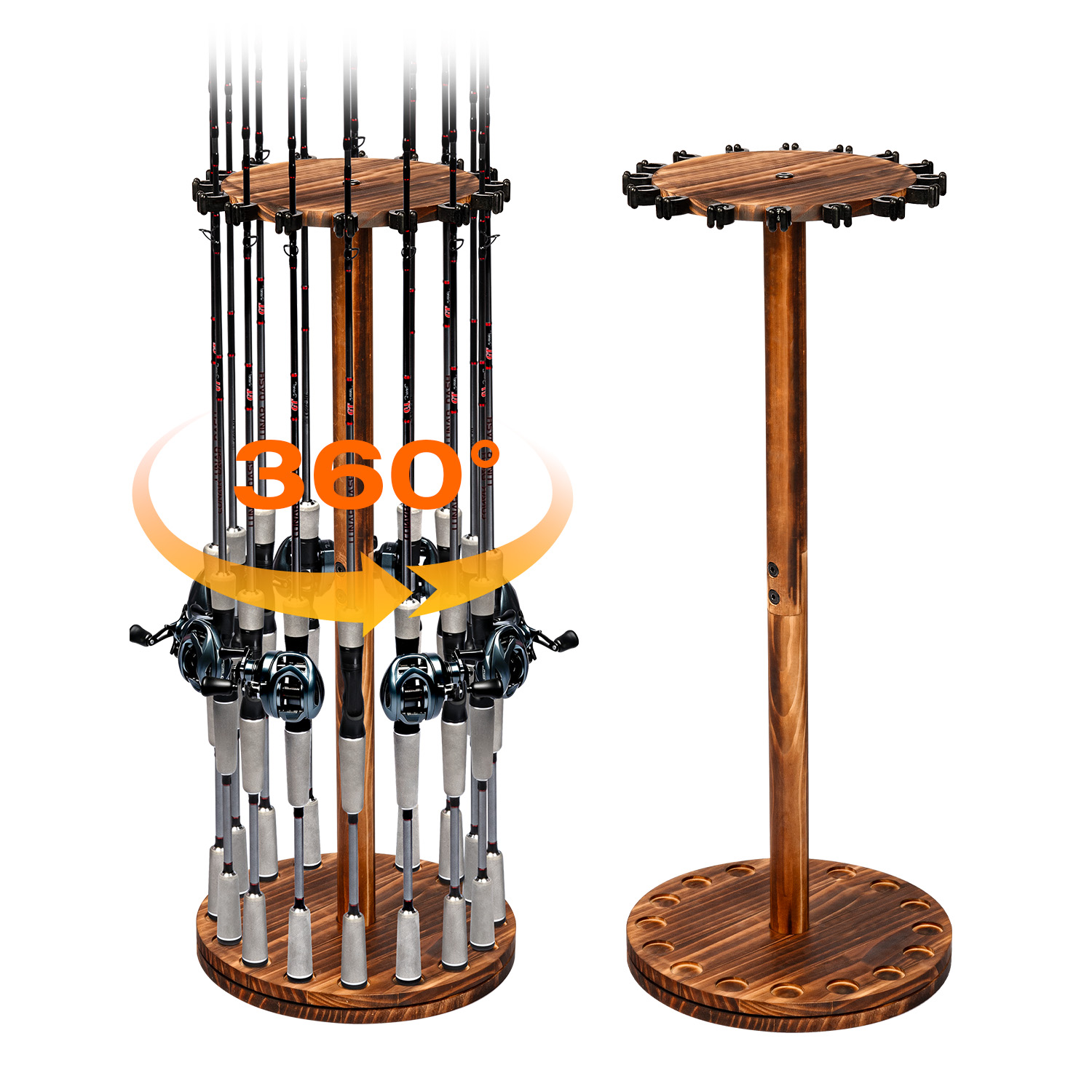 Round Carbonized Wood Fishing  - Woodworking Show 评论和价格