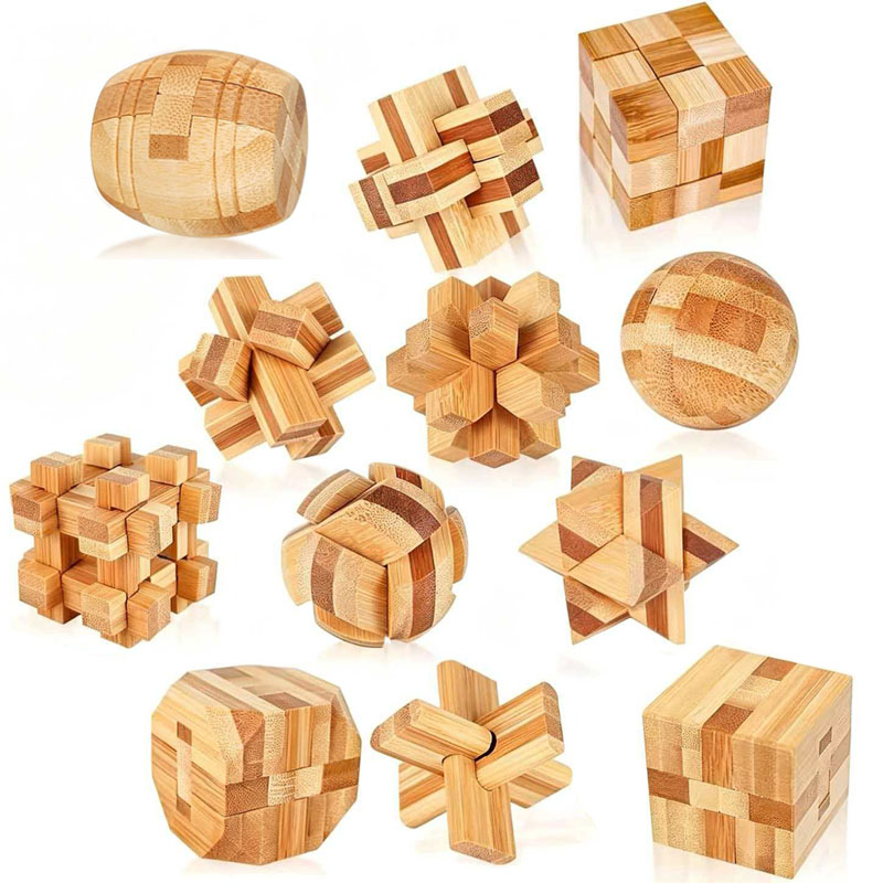 NEW 4.5CM Lu Ban Lock Puzzle B - Woodworking Kids Toys 评论和价格