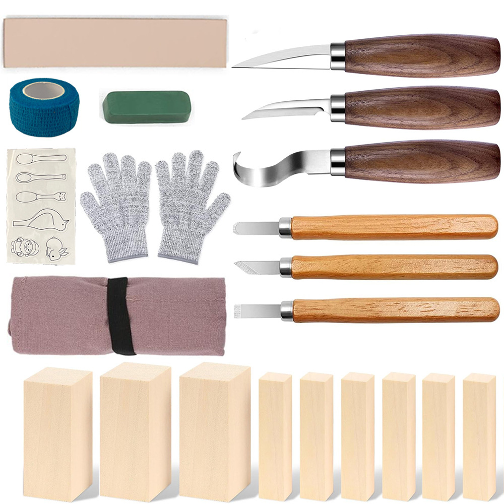Carving Knife Gift Box Set 21- - Woodworking Knives 评论和价格