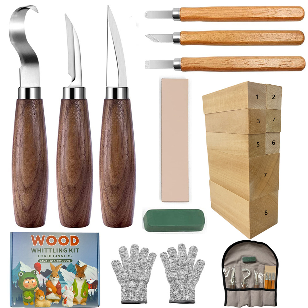 Carving Knife Gift Box Set 21- - Woodworking Knives 评论和价格
