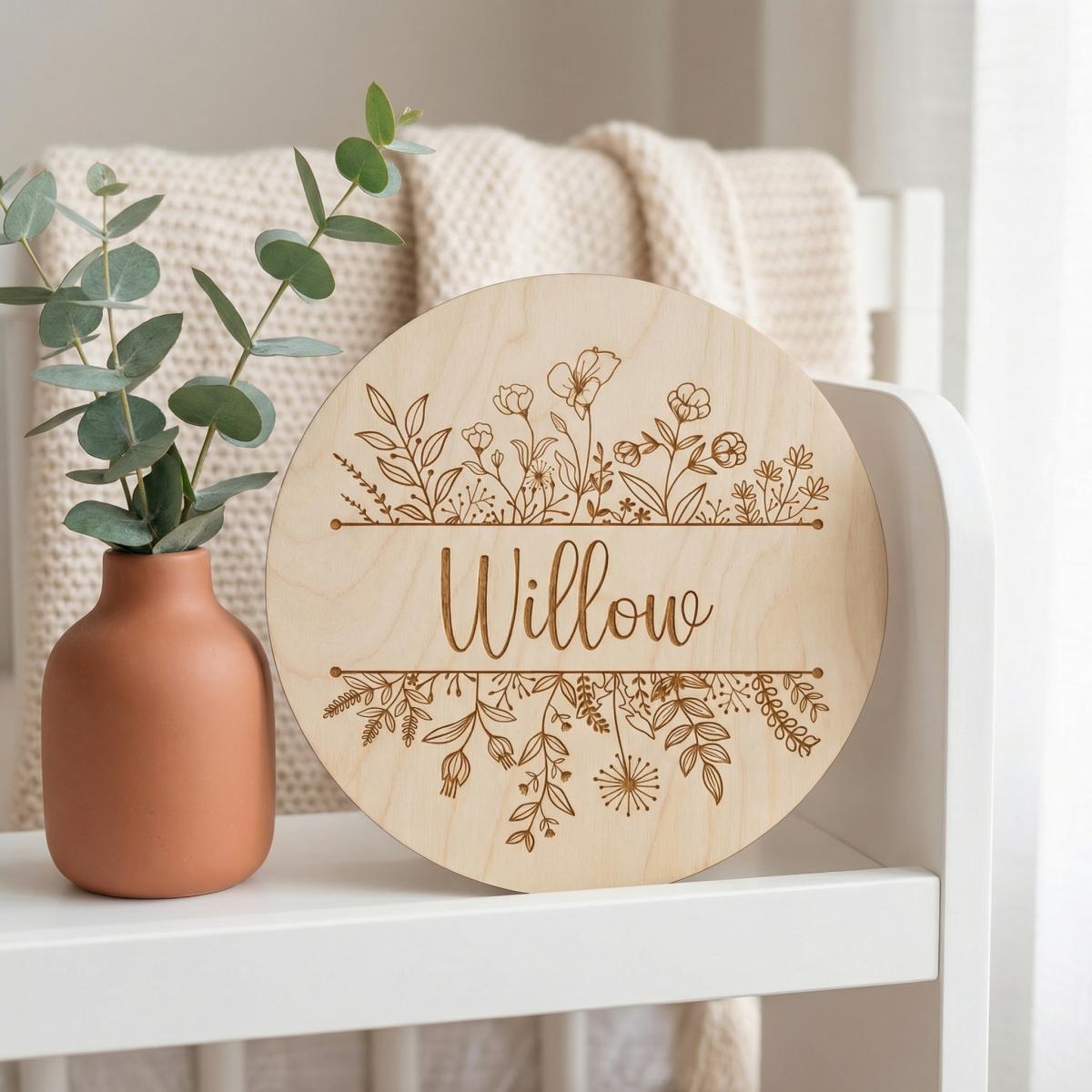 Personalized Floral Round Wood - Woodworking Laser 评论和价格