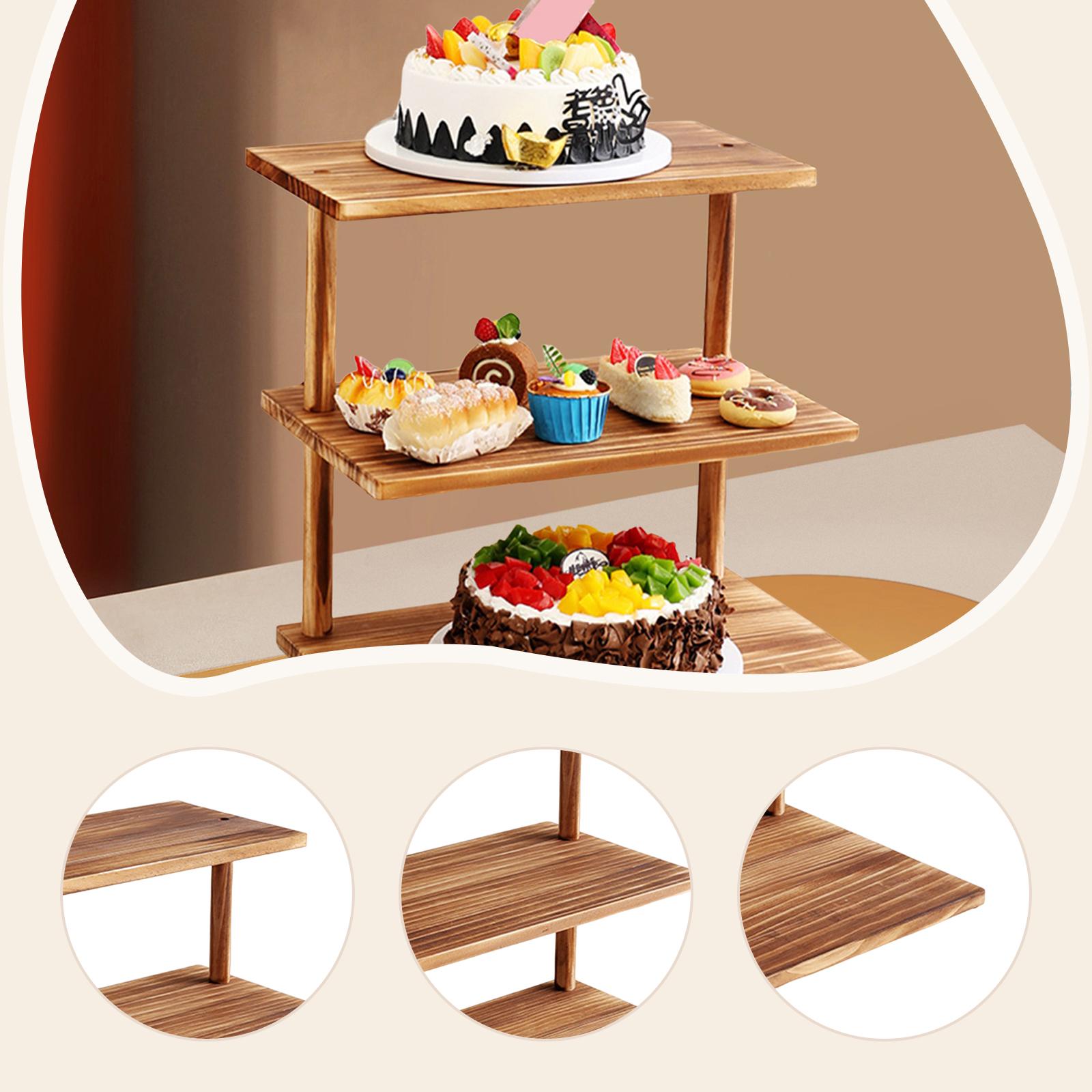 Sturdy 3 Tier Cupcake Stand Wo - Woodworking Show 评论和价格