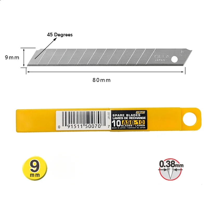 OLFA ASB-10 9mm Spare Blades 1 - Woodworking Wallpaper 评论和价格