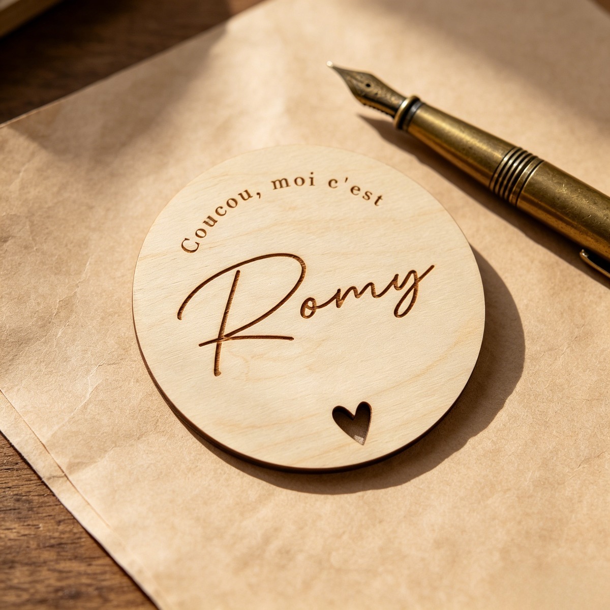 Custom Round Wooden Name Plaqu - Woodworking Laser 评论和价格