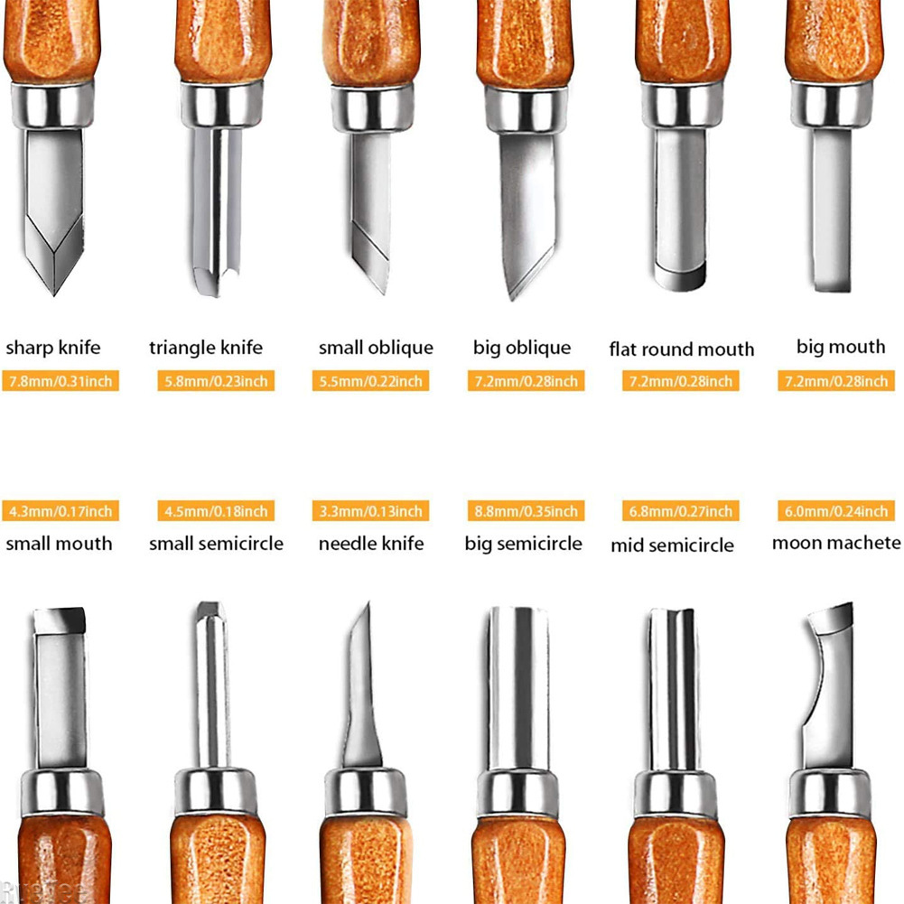 12Pcs SK2 Woodworking Carving  - Woodworking Knives 评论和价格