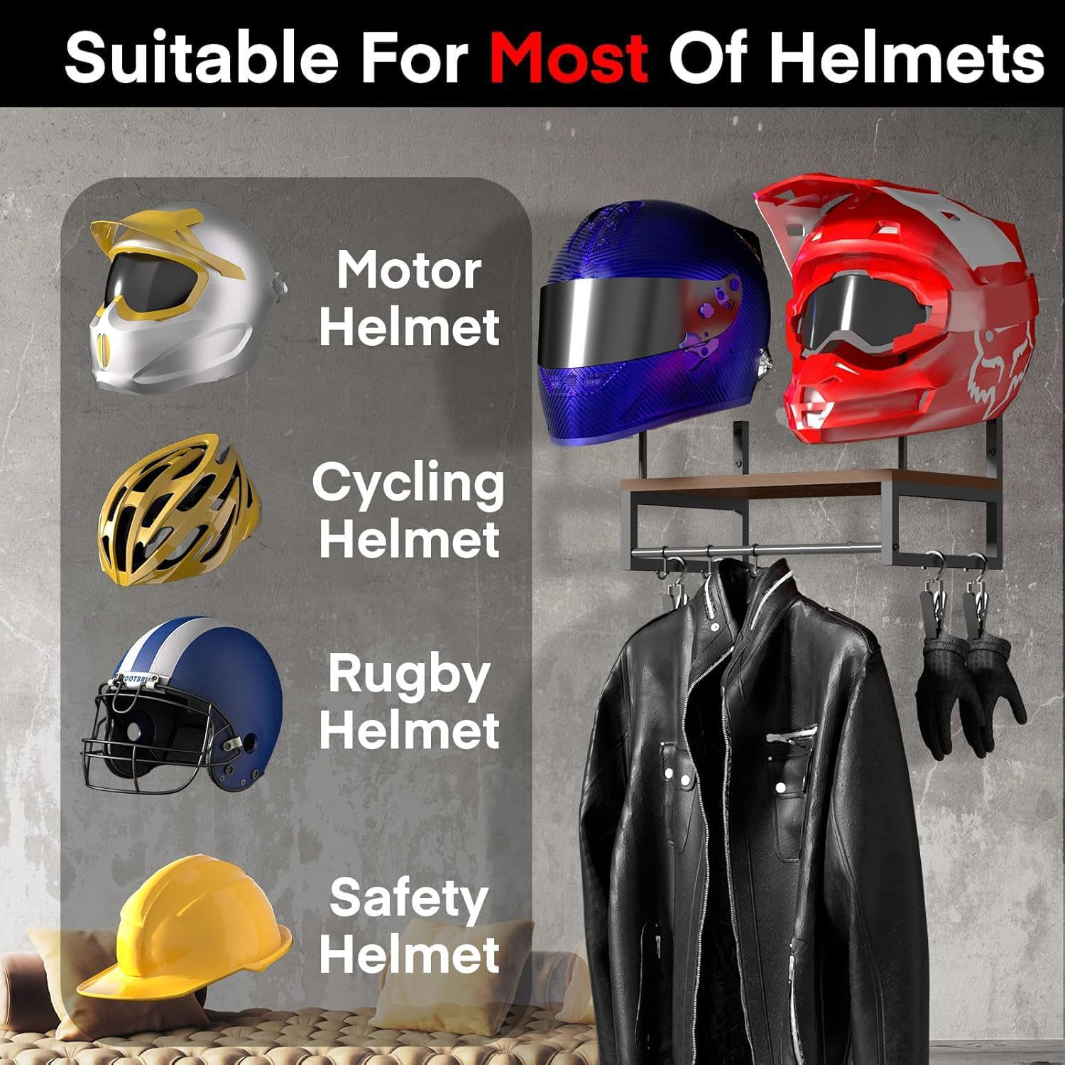 Wooden Motorcycle Helmet Wall  - Woodworking Show 评论和价格