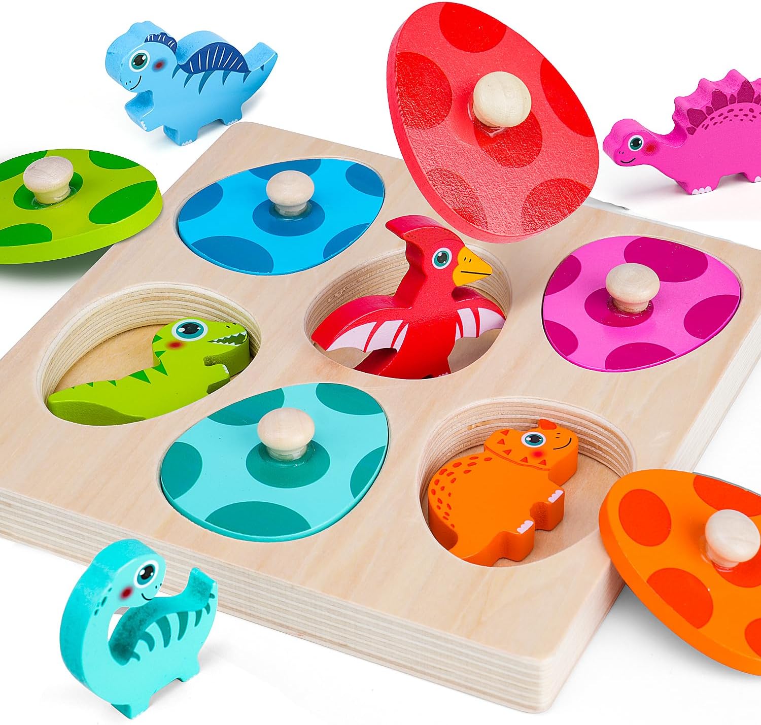 Wooden Dinosaur Jigsaw Puzzle  - Woodworking Kids Toys 评论和价格